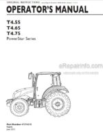 Photo 4 - New Holland Powerstar Series T4.55 T4.65 T4.75 Tractor 47374315