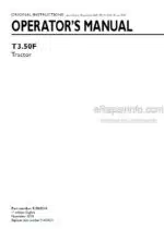 Photo 4 - New Holland T3.50F Operators Manual Tractor 51560218