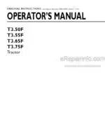 Photo 4 - New Holland T3.50F T3.55F T3.65F T3.75F Operators Manual Tractor