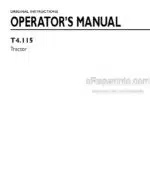 Photo 4 - New Holland T4.115 Operators Manual Tractor