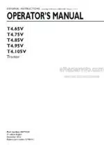 Photo 4 - New Holland T4.65V T4.75V T4.85V T4.95V T4.105V Operators Manual Tractor 48077130