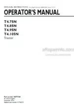 Photo 4 - New Holland T4.75N T4.85N T4.95N T4.105N Operators Manual Tractor 48077188