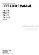 Photo 4 - New Holland T4.75V T4.85V T4.95V T4.105V Operators Manual Tractor 47768366