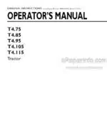 Photo 4 - New Holland T4.75 T4.85 T4.95 T4.105 T4.115 Operators Manual Tractor