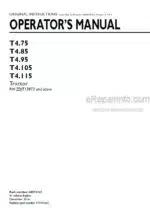 Photo 4 - New Holland T4.75 T4.85 T4.95 T4.105 T4.115 Operators Manual Tractor 48071323