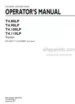 Photo 4 - New Holland T4.80LP T4.90LP T4.100LP T4.110LP With PIN Operators Manual Tractor 48162725