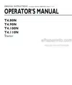 Photo 3 - New Holland T4.80N T4.90N T4.100N T4.110N Operators Manual Tractor