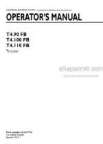 Photo 4 - New Holland T4.90FB T4.100FB T4.110FB Operators Manual Tractor 51427774