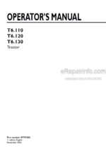Photo 4 - New Holland T6.110 T6.120 T6.130 Operators Manual Tractor
