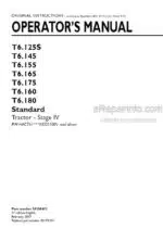 Photo 3 - New Holland T6.125S T6.145 T6.155 T6.165 T6.175 T6.160 T6.180 Standard Stage IV Operators Manual Tractor 51550412