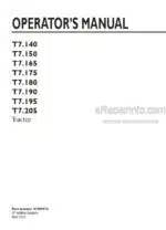 Photo 3 - New Holland T7.140 T7.150 T7.165 T7.175 T7.180 T7.190 T7.195 T7.205 Operators Manual Tractor 47389976