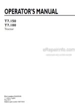 Photo 3 - New Holland T7.150 T7.180 Operators Manual Tractor 51635318