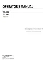 Photo 3 - New Holland T7.150 T7.180 Operators Manual Tractor 51635318