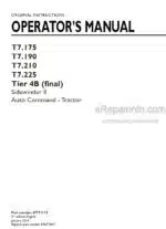 Photo 4 - New Holland T7.175 T7.190 T7.210 T7.225 Sidewinder II Auto Command Tier 4B Final Operators Manual Tractor 47771112