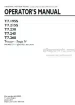 Photo 4 - New Holland T7.195S T7.215S T7.230 T7.245 T7.260 Stage IV Operators Manual Tractor 48198555