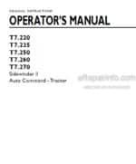 Photo 4 - New Holland T7.220 T7.235 T7.250 T7.260 T7.270 Sidewinder II Auto Command Operators Manual Tractor July 2015