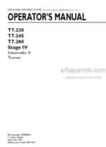 Photo 4 - New Holland T7.230 T7.245 T7.260 Sidewinder II Stage IV Operators Manual Tractor 47960433