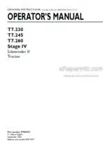 Photo 4 - New Holland T7.230 T7.245 T7.260 Sidewinder II Stage IV Operators Manual Tractor 47960433