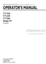 Photo 3 - New Holland T7.230 T7.245 T7.260 Stage IV Operators Manual Tractor 47960402
