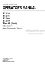 Photo 4 - New Holland T7.230 T7.245 T7.260 T7.270 Sidewinder II Auto Command Tier 4B Final Operators Manual Tractor 47789223