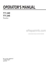 Photo 3 - New Holland T7.240 T7.245 Operators Manual Tractor 84417619