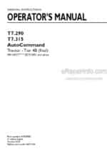 Photo 4 - New Holland T7.290 T7.315 Auto Command Tier 4B Final Operators Manual Tractor 51533502