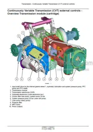 Photo 1 - Case CVX140 CVX150 CVX160 CVX175 CVX195 Service Manual Tractor 47505517