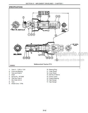 Photo 2 - Case FHX300 Service Manual Forage Harvester 86621785