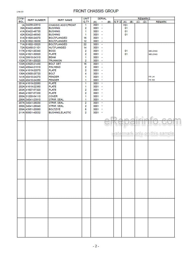 Photo 5 - Kawasaki 135DV Parts Catalog Wheel Dozer 93317-00040