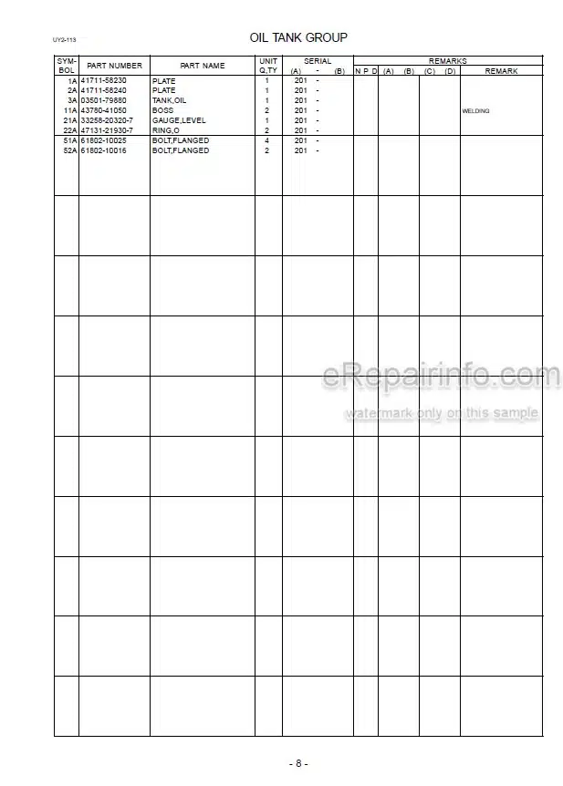 Photo 5 - Kawasaki 135ZV Parts Catalog Supplement Wheel Loader Hot Slag Spec 93317-00032