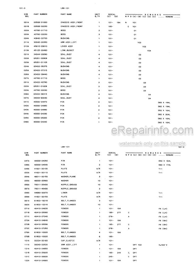 Photo 5 - Kawasaki 60ZIV-2 Parts Catalog Wheel Loader 93306-00123
