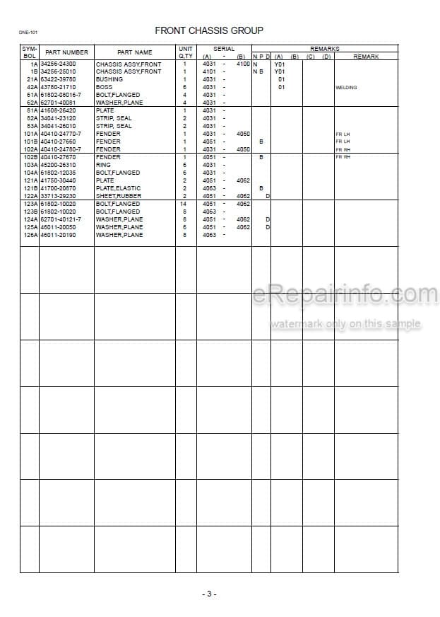 Photo 5 - Kawasaki 65TMV-2 Parts Catalog Wheel Loader 93307-00443