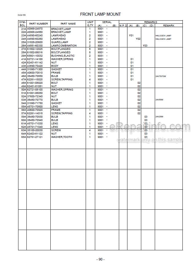 Photo 5 - Kawasaki 65ZV-2 Parts Catalog Wheel Loader 93307-00353