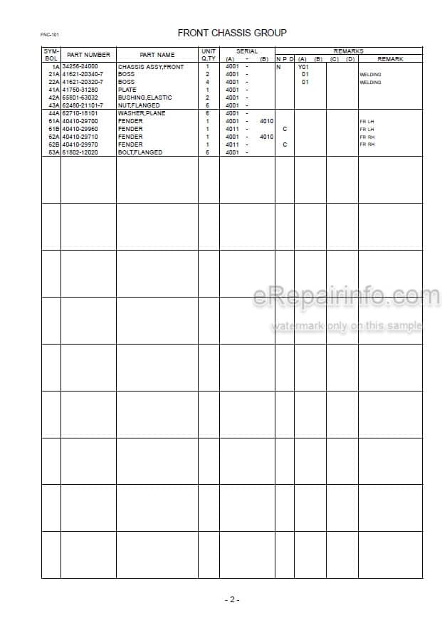 Photo 5 - Kawasaki 70TMV-2 Parts Catalog Wheel Loader 93308-00323