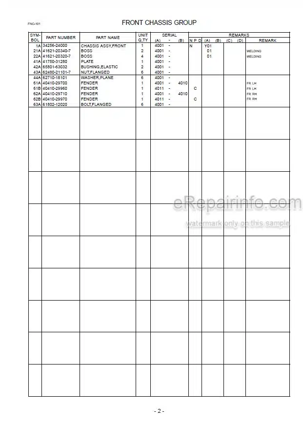 Photo 5 - Kawasaki 70TMV-2 Parts Catalog Wheel Loader 93308-00323