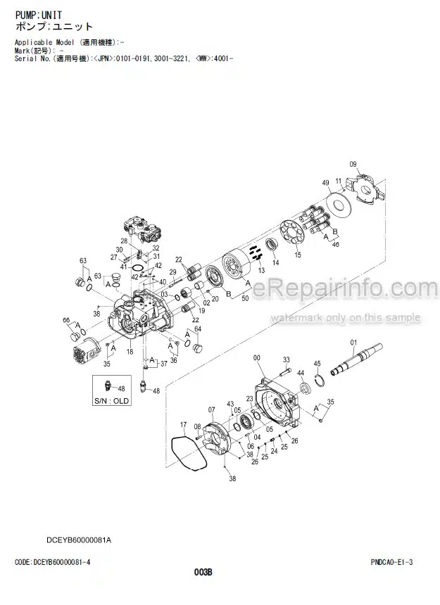 Photo 2 - Kawasaki 70Z7 Parts Catalog Wheel Loader Equipment Component Parts PNDCA0-E1-3