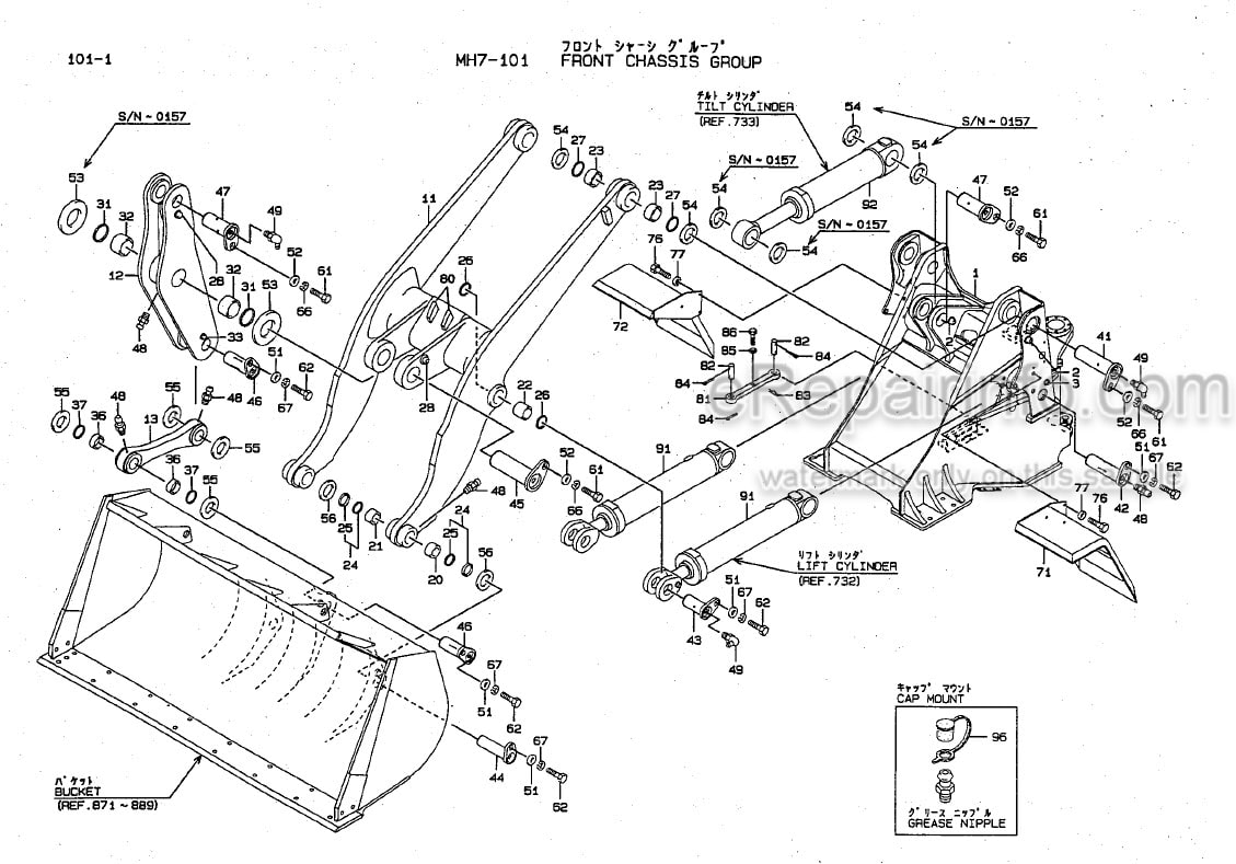 Photo 1 - Kawasaki 70ZA 70ZIV Parts Catalog Wheel Loader AAAP17301-2