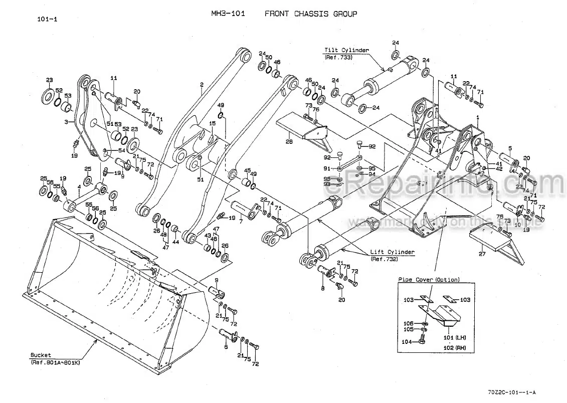 Photo 1 - Kawasaki 70ZII Parts Catalog Wheel Loader