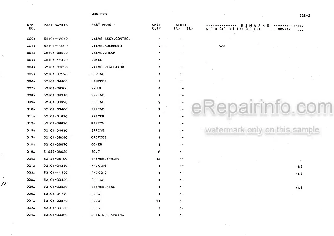 Photo 5 - Kawasaki 70ZIV Parts Catalog Wheel Loader AAAP17311-0