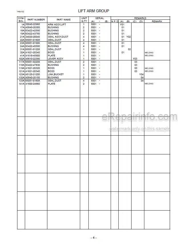 Photo 5 - Kawasaki 70ZV Parts Catalog Wheel Loader 93308-00144