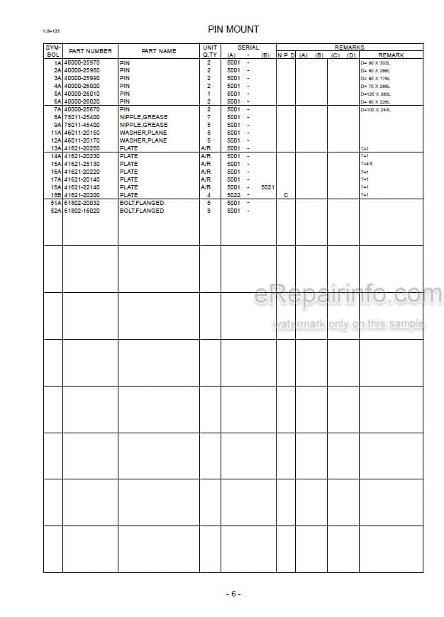 Photo 5 - Kawasaki 80ZV Parts Catalog Wheel Loader 93309-00134