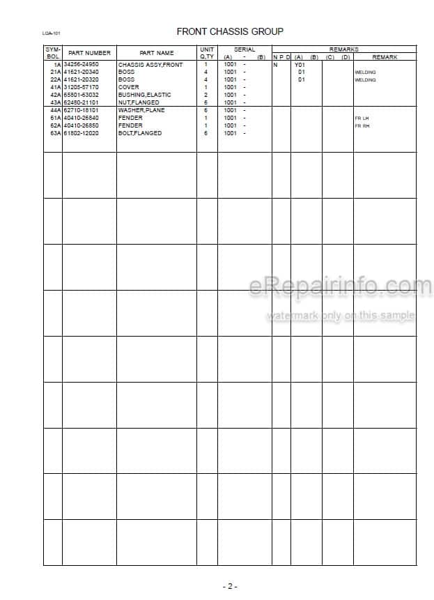 Photo 5 - Kawasaki 90Z5 Parts Catalog Wheel Loader 93313-00414
