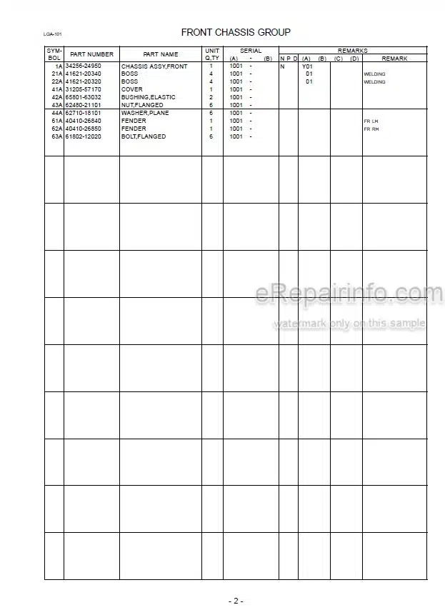 Photo 5 - Kawasaki 90Z5 Parts Catalog Wheel Loader 93313-00414