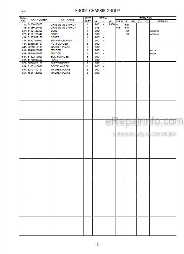 Photo 5 - Kawasaki 90ZV-2 Parts Catalog Wheel Loader 93313-00264