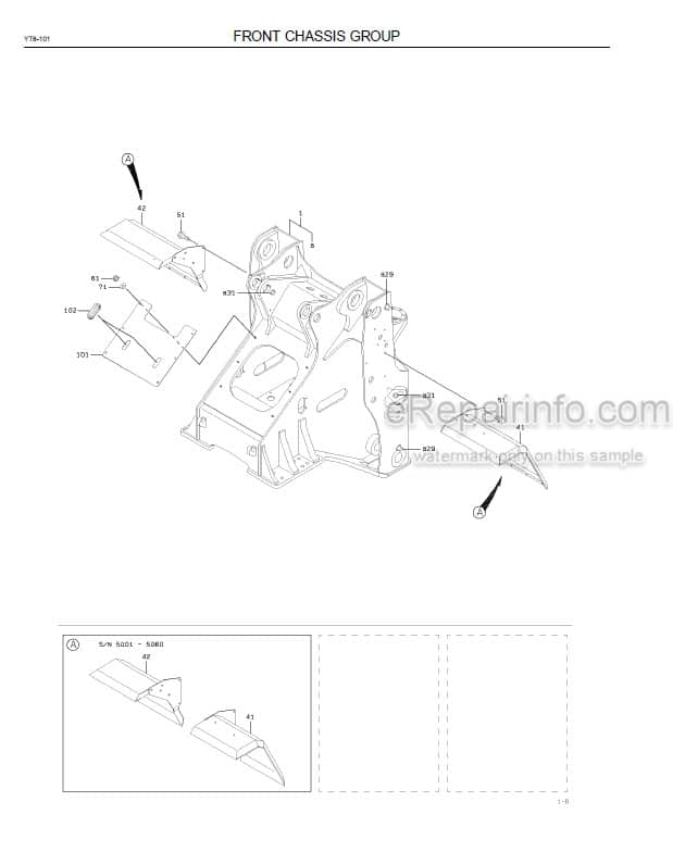 Photo 6 - Kawasaki 95ZV Parts Catalog Wheel Loader[2}