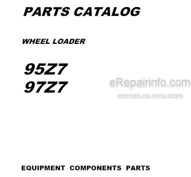 Photo 4 - Kawasaki 95Z7 97Z7 Parts Catalog Wheel Loader Equipment Components Parts