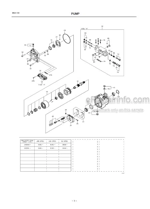 Photo 1 - Kawasaki 95Z7 97Z7 Parts Catalog Wheel Loader Equipment Components Parts
