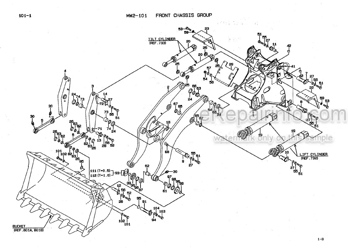 Photo 7 - Kawasaki 50ZIV-2 Parts Catalog Wheel Loader 93305-00094