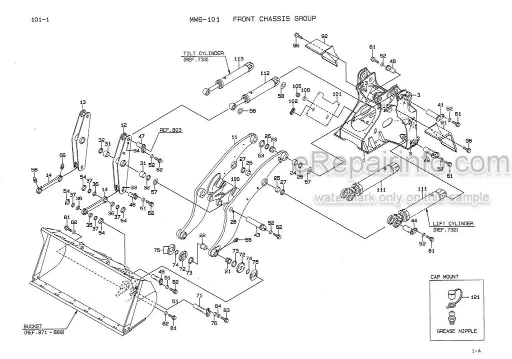 Photo 1 - Kawasaki 95ZIV-3 Parts Catalog Wheel Loader 93315-00082