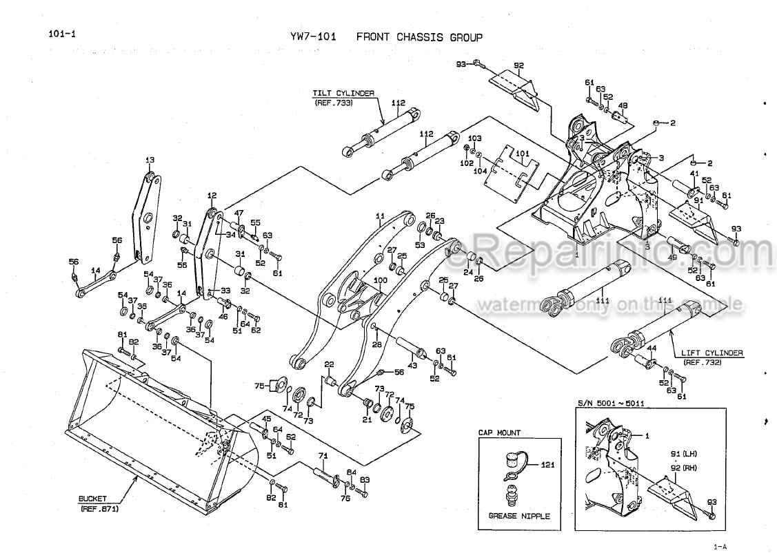 Photo 7 - Kawasaki 95ZIV 95ZIV-2 Parts Catalog Wheel Loader AAAP09816-6
